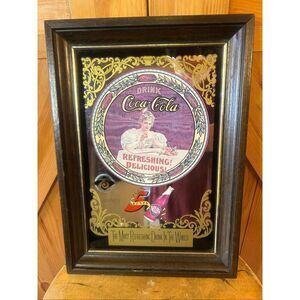 vintage coca cola mirror wall hanging sign 75th anniversary (5664)